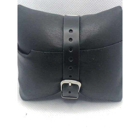 Skagen SKW2582 Women's Black Leather Analog Blue Dial Quartz Genuine Watch OL37 - Picture 4 of 9